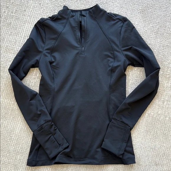 Athleta Women's Black Long Sleeve 1/4 zip Top XS - Picture 1 of 5
